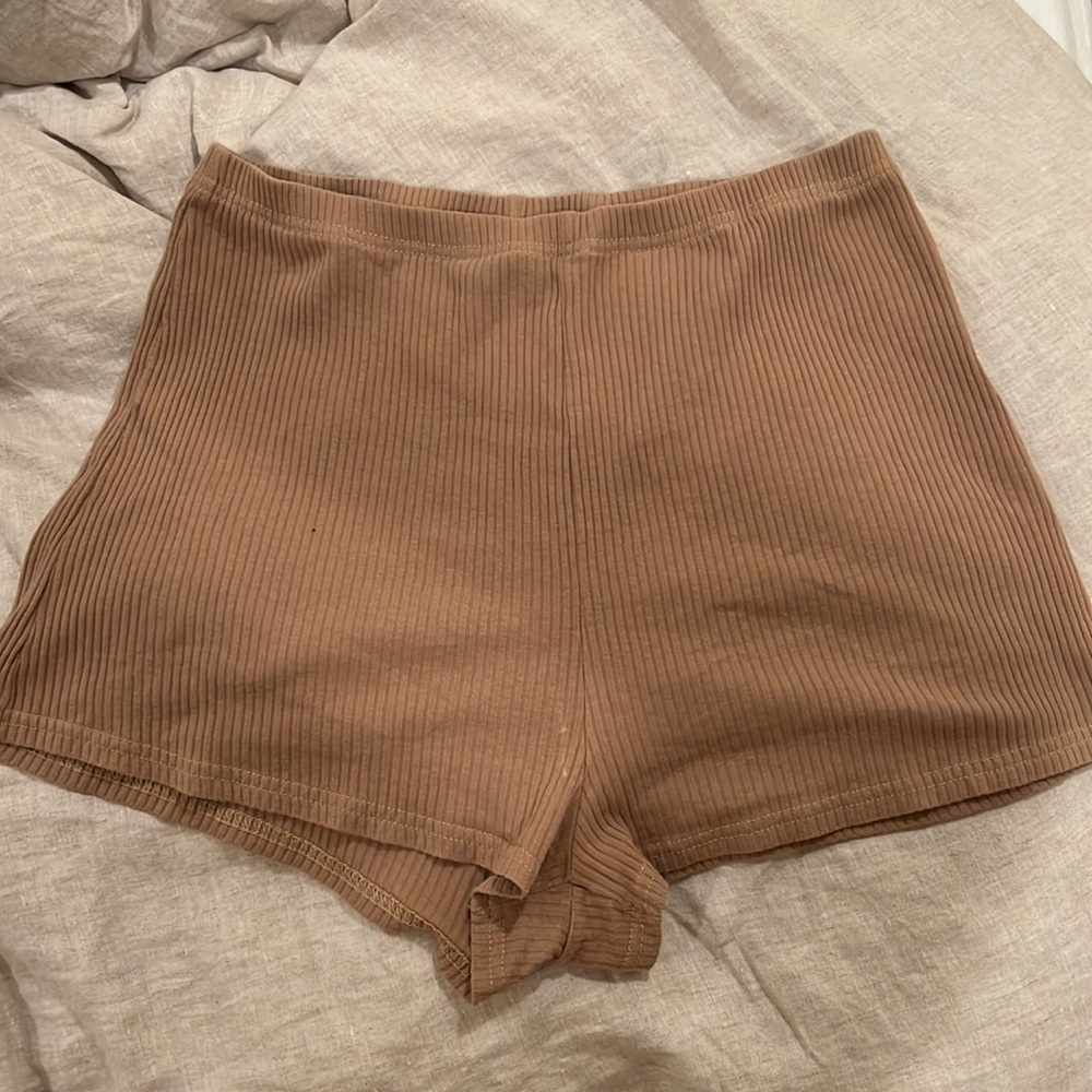 Tan Colored Princess Polly High Waisted Shorts